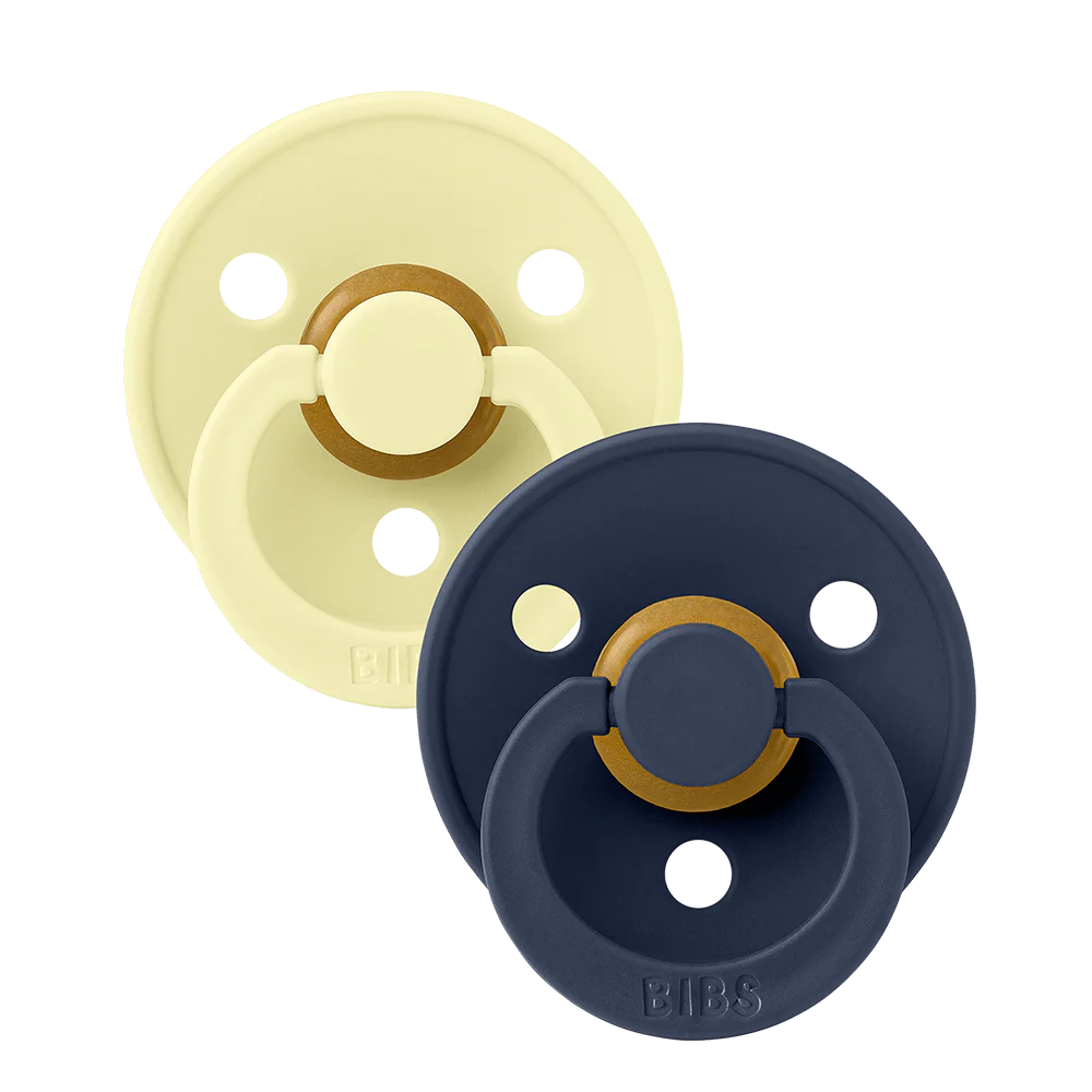 Bibs Colour Latex Pacifiers -Luna/Deep Space (2 Pack)