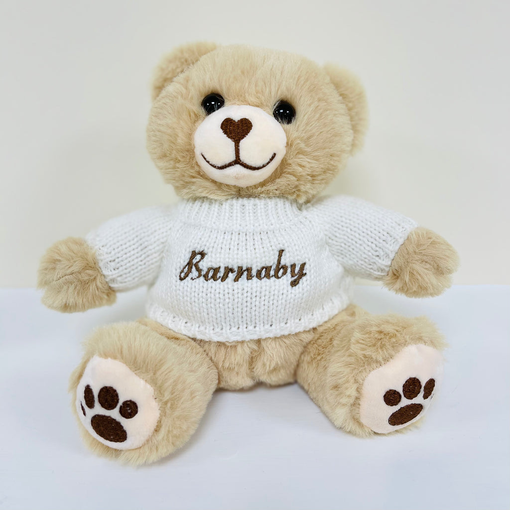 Brown Bear With Personalised Embroidered Jumper