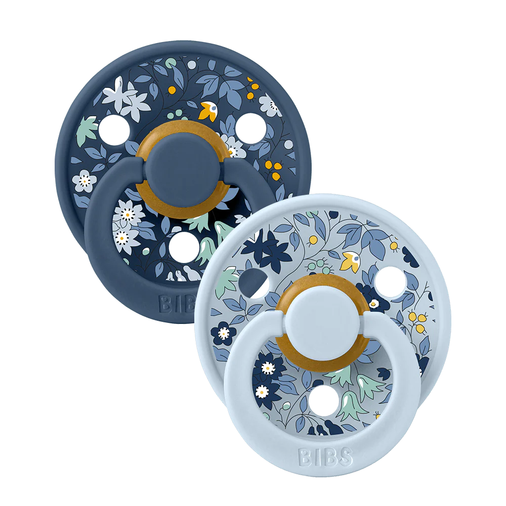 Bibs x LIBERTY Colour Dummies Chamomile Lawn - Baby Blue Mix (2 Pack)