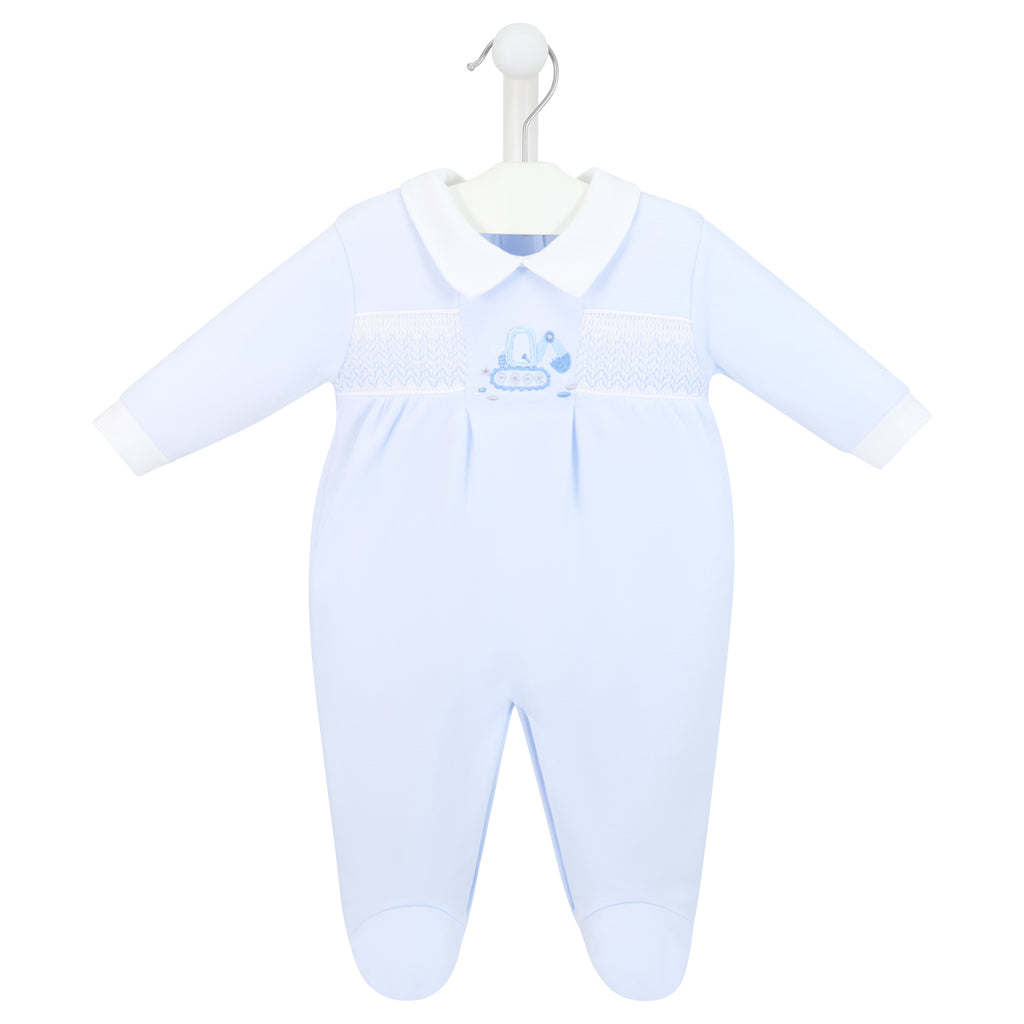 Blue Digger & Cones Cotton Sleepsuit