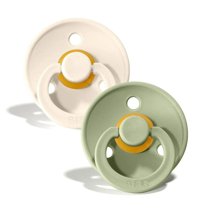 Bibs Colour Latex Pacifiers Ivory Sage 2 Pack Millie Ralph