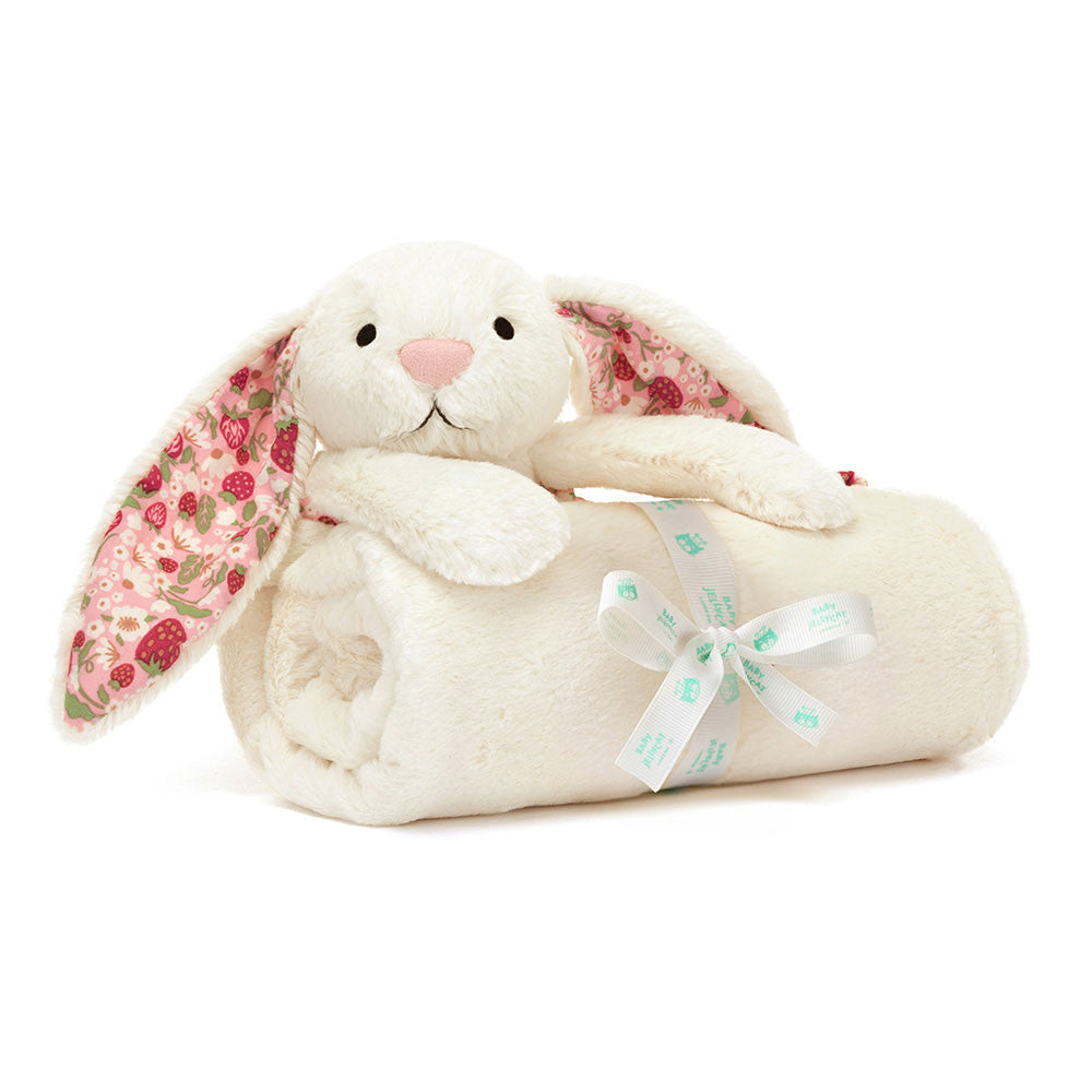 Jellycat Blossom Cream Bunny 'Berry' Blankie – Millie & Ralph