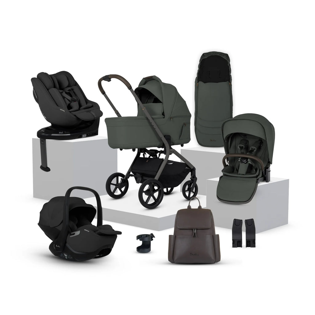 Silver Cross Breez Travel System Ultimate 360 Family Car Seat Bundle (13 piece)