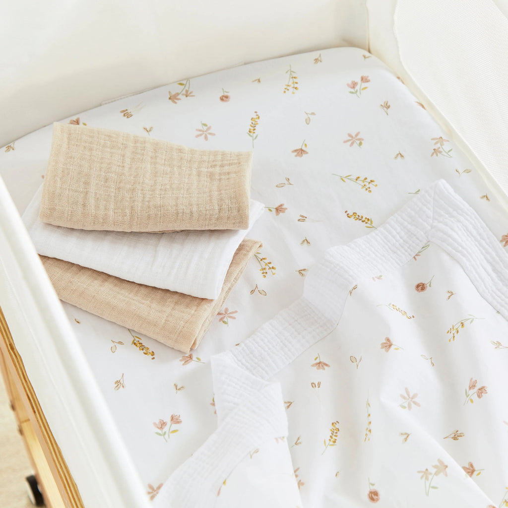 CuddleCo Universal Crib/Co-Sleeper Bedding Set - Cashmere Meadow