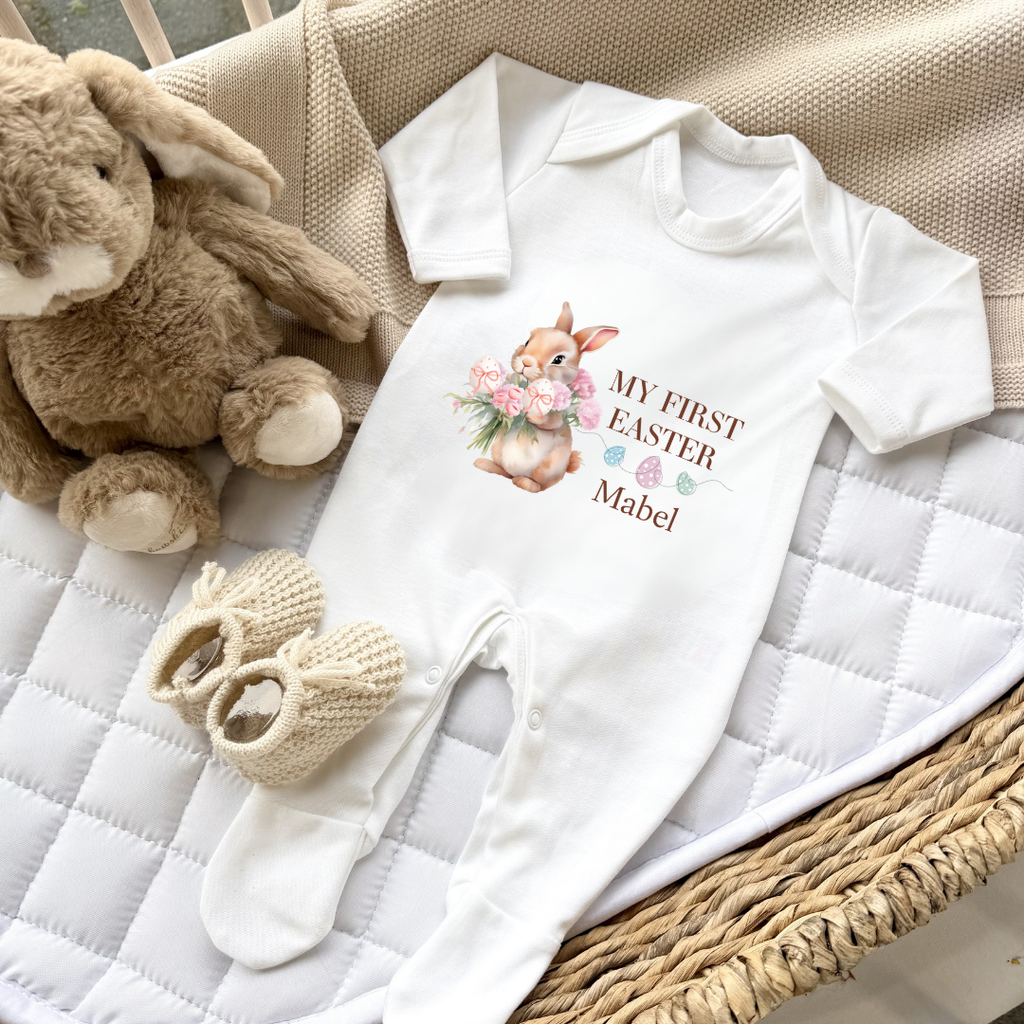 'My First Easter' Bunny With Flowers