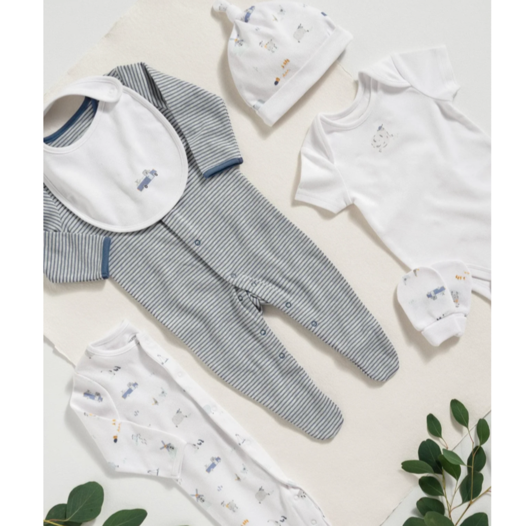 100% Cotton Newborn 5-Pieces Set Romper Mittens Socks Hat Bibs Set Gift Baby  Clothes - China Newborn Baby Clothing Sets and Baby Clothing Sleepsuit Sets  price | Made-in-China.com