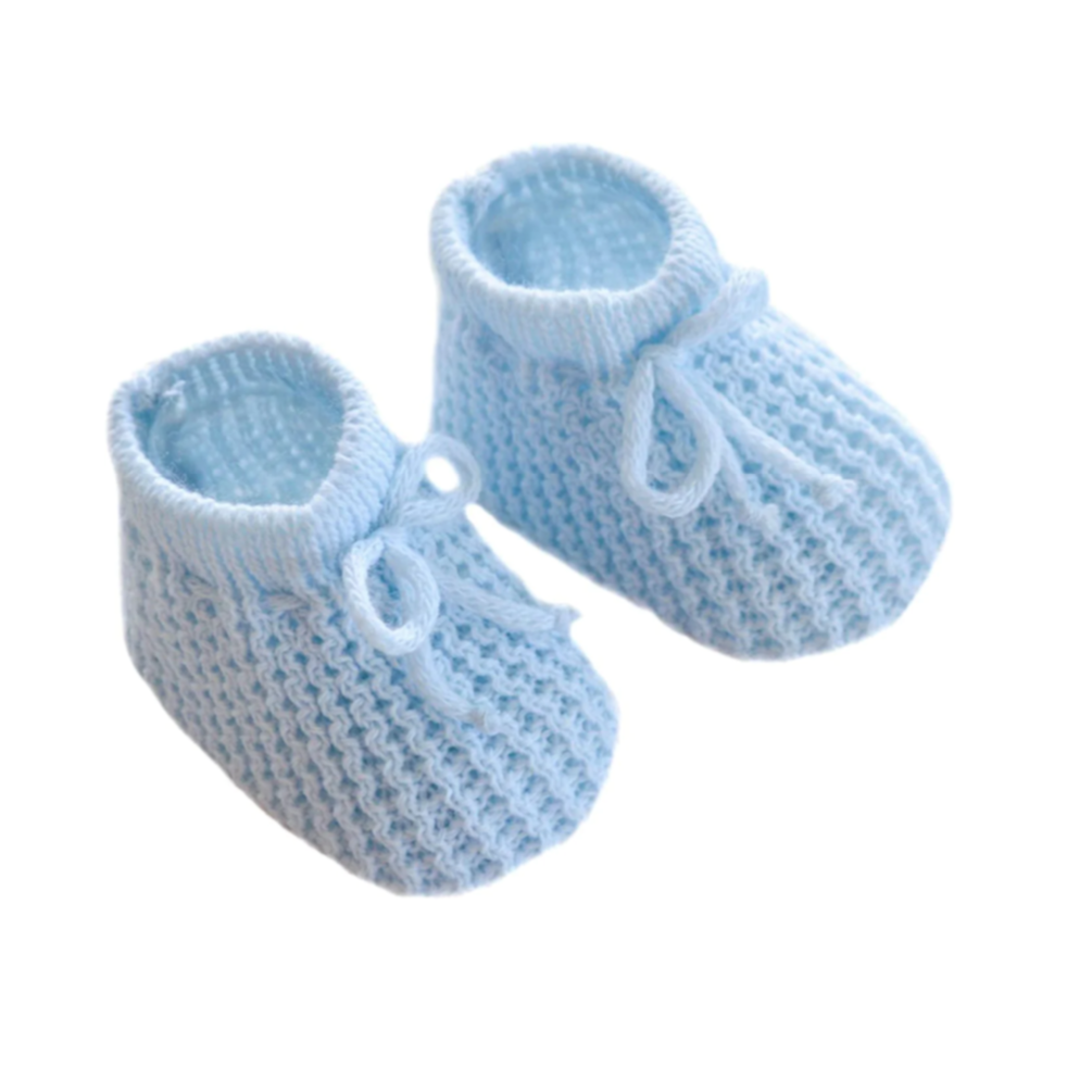 Knit Bow Booties