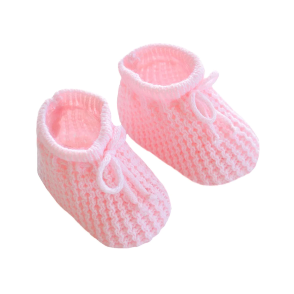 Knit Bow Booties