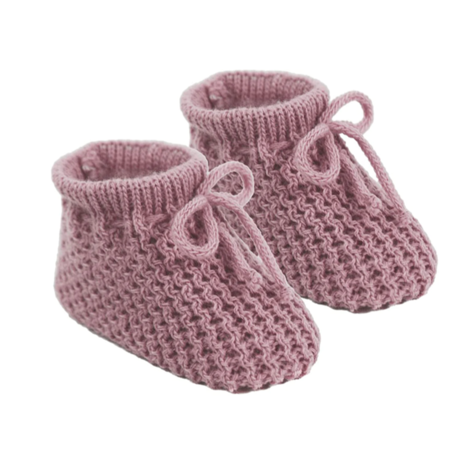 Dusky Knit Bow Booties