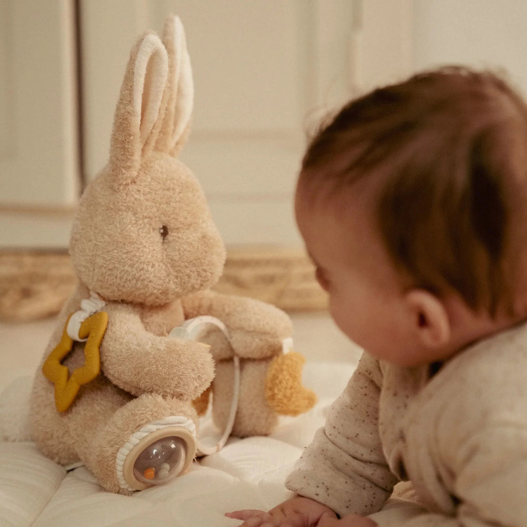 Cuddle With Toy Rabbit Little Dutch Activity Cuddle Toy - Baby Bunny – Millie & Ralph