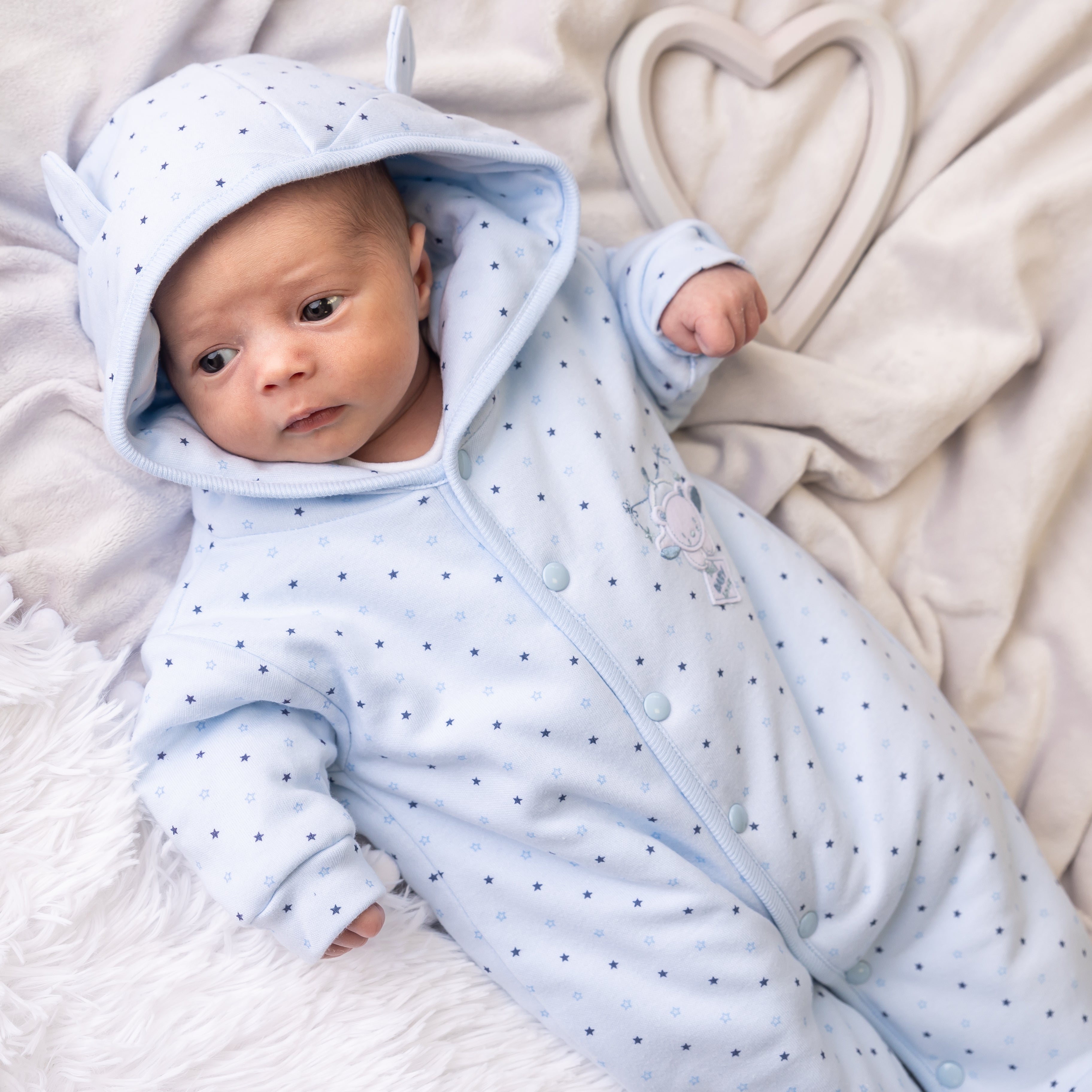 Tiny Bear Cotton Pramsuit