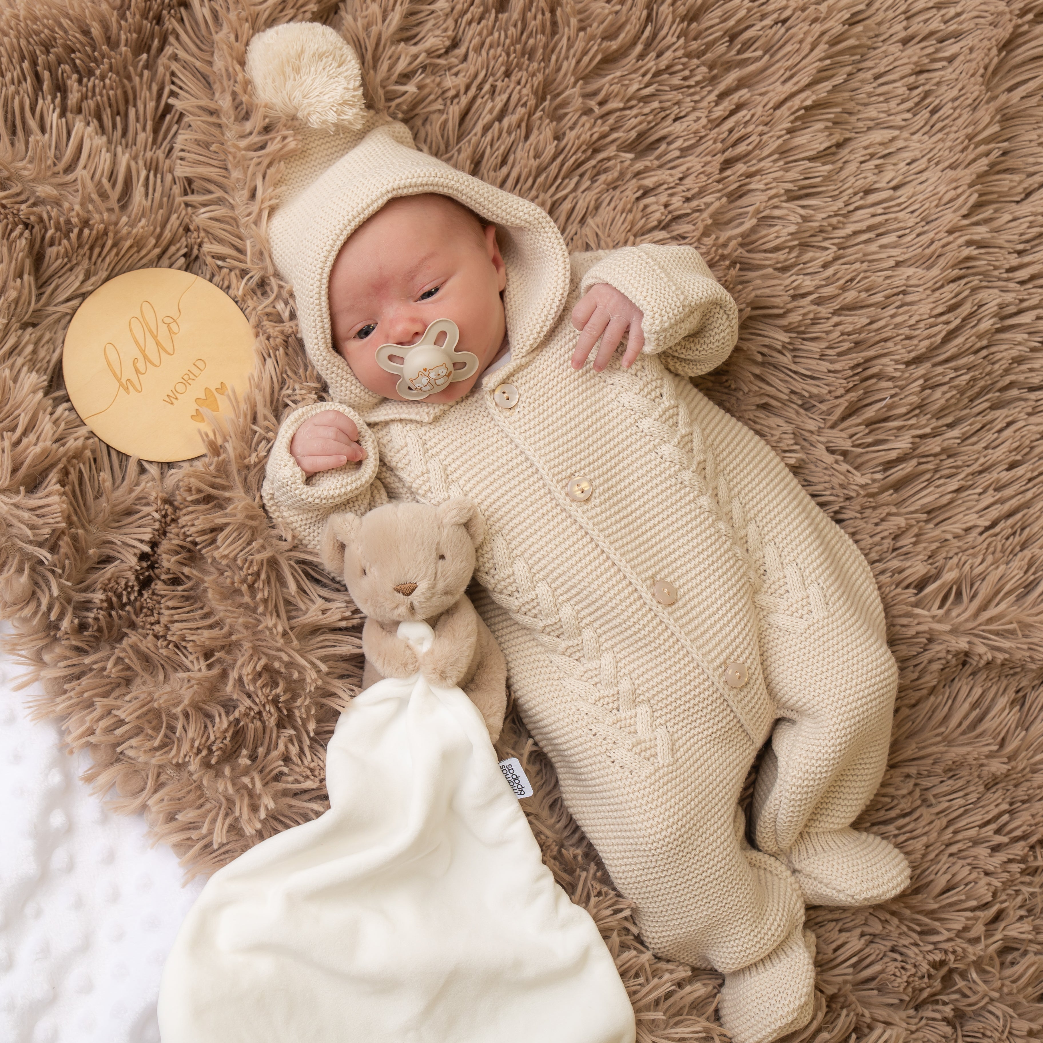Knitted Hooded Pramsuit