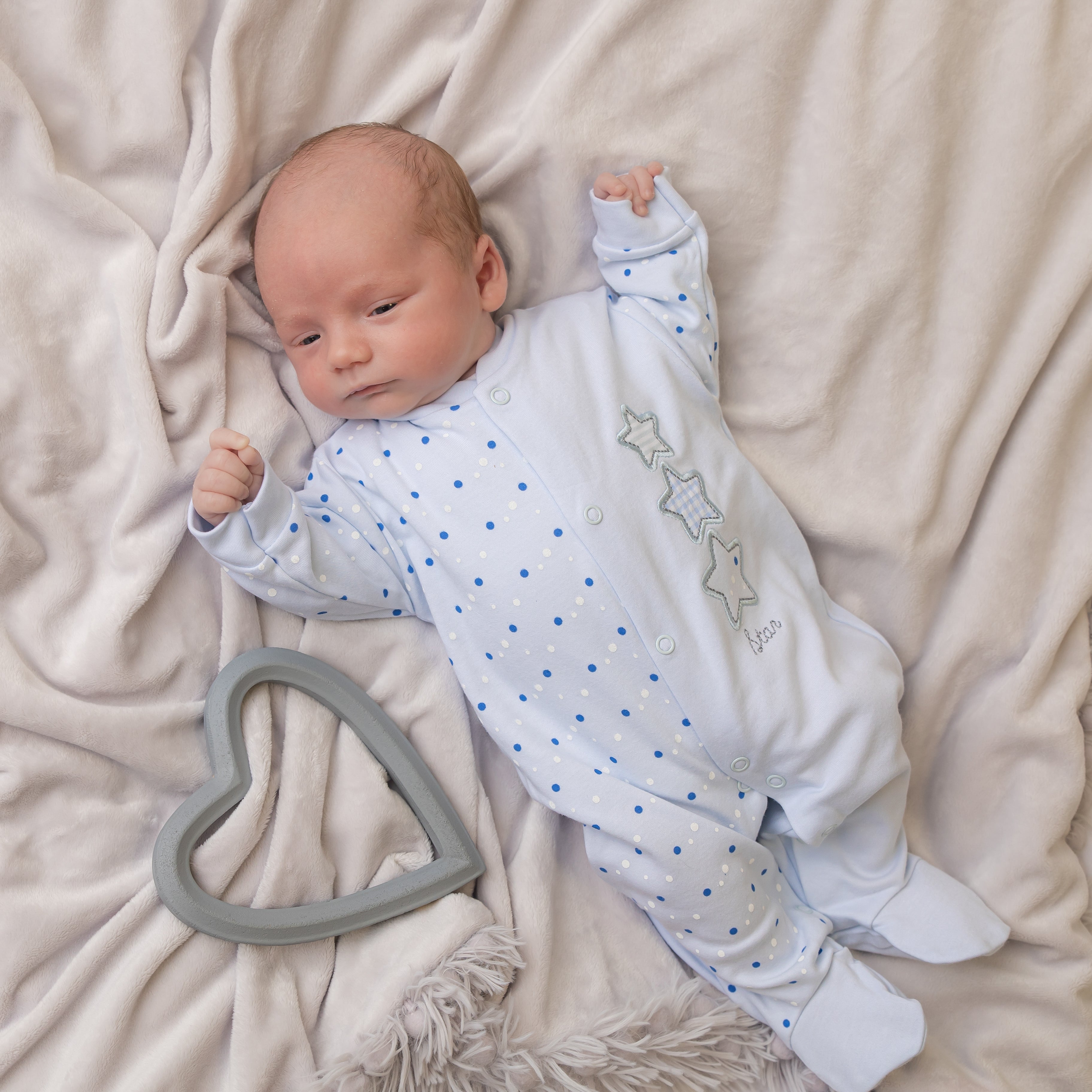 Triple Stars Cotton Sleepsuit