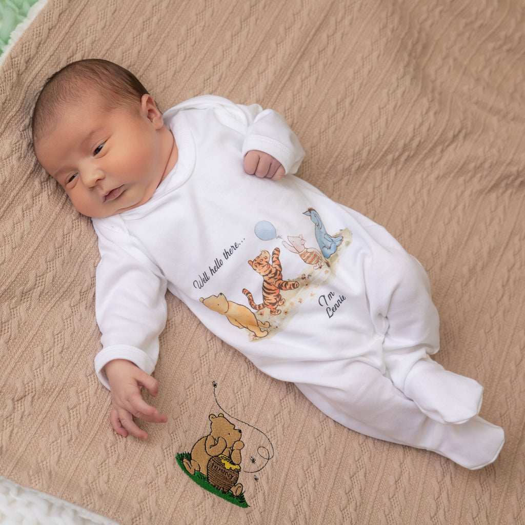 'Well Hello There...' Bear & Friends Sleepsuit