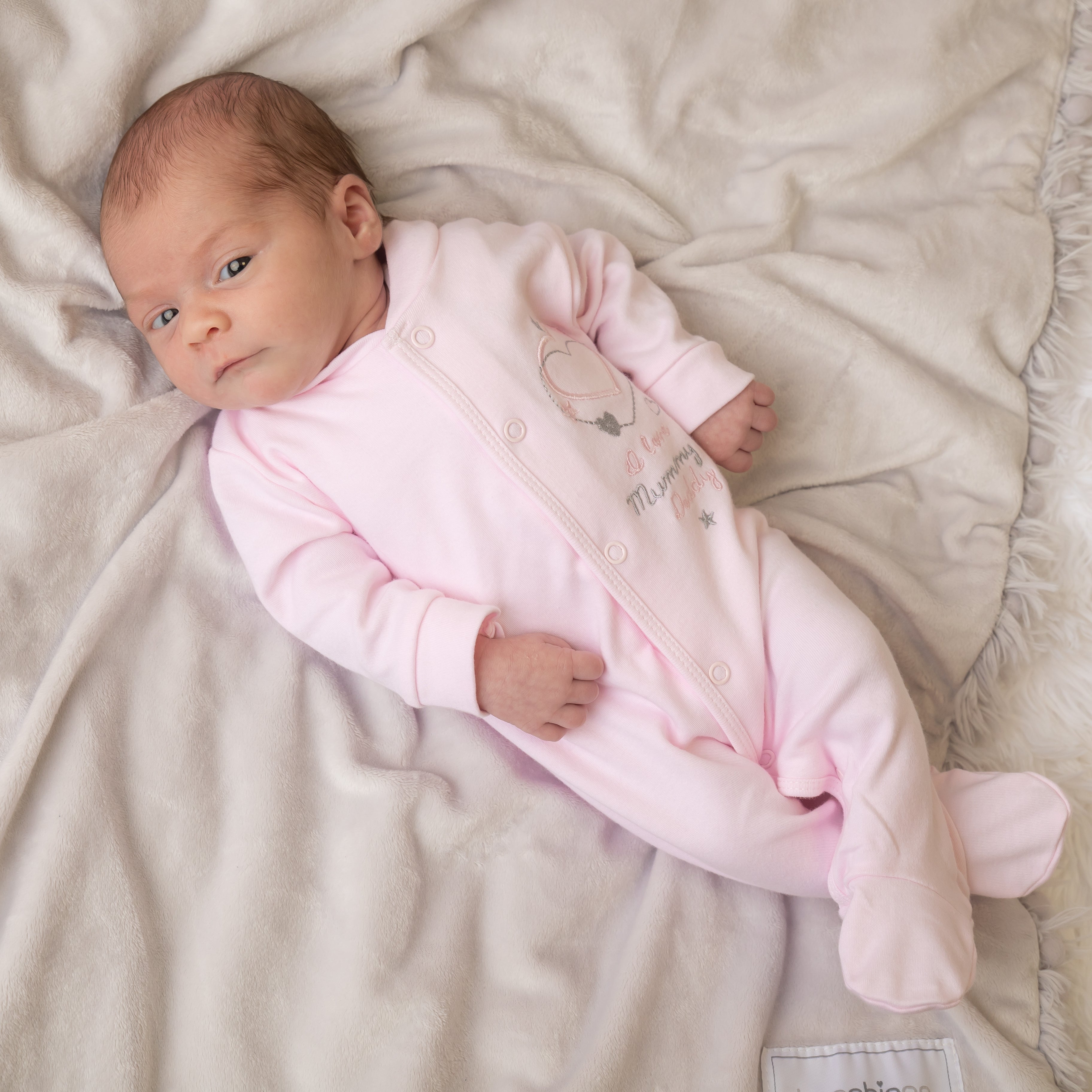 I Love My Mummy & Daddy' Pink Cotton Sleepsuit – Millie & Ralph