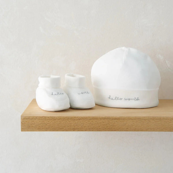 Hello world baby booties deals