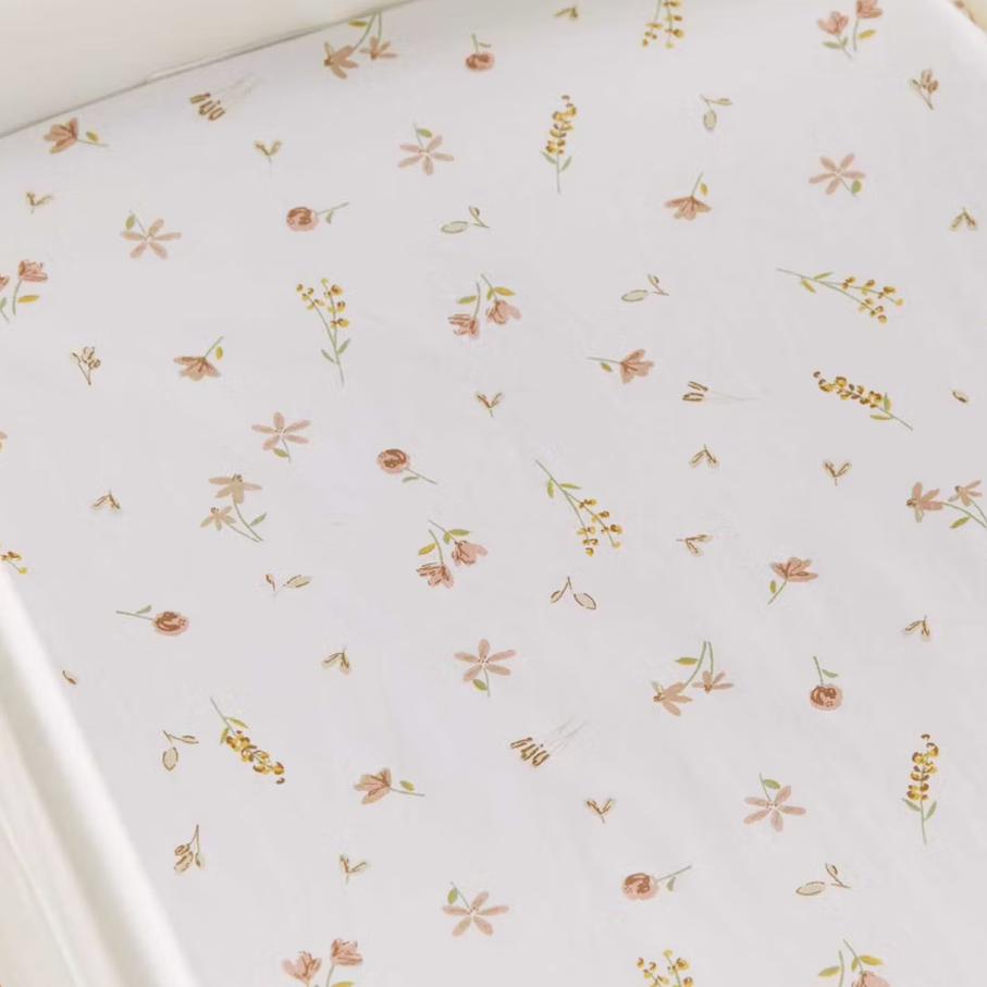 CuddleCo Universal Crib/Co-Sleeper Sheets - Cashmere Meadow (2 Pack)