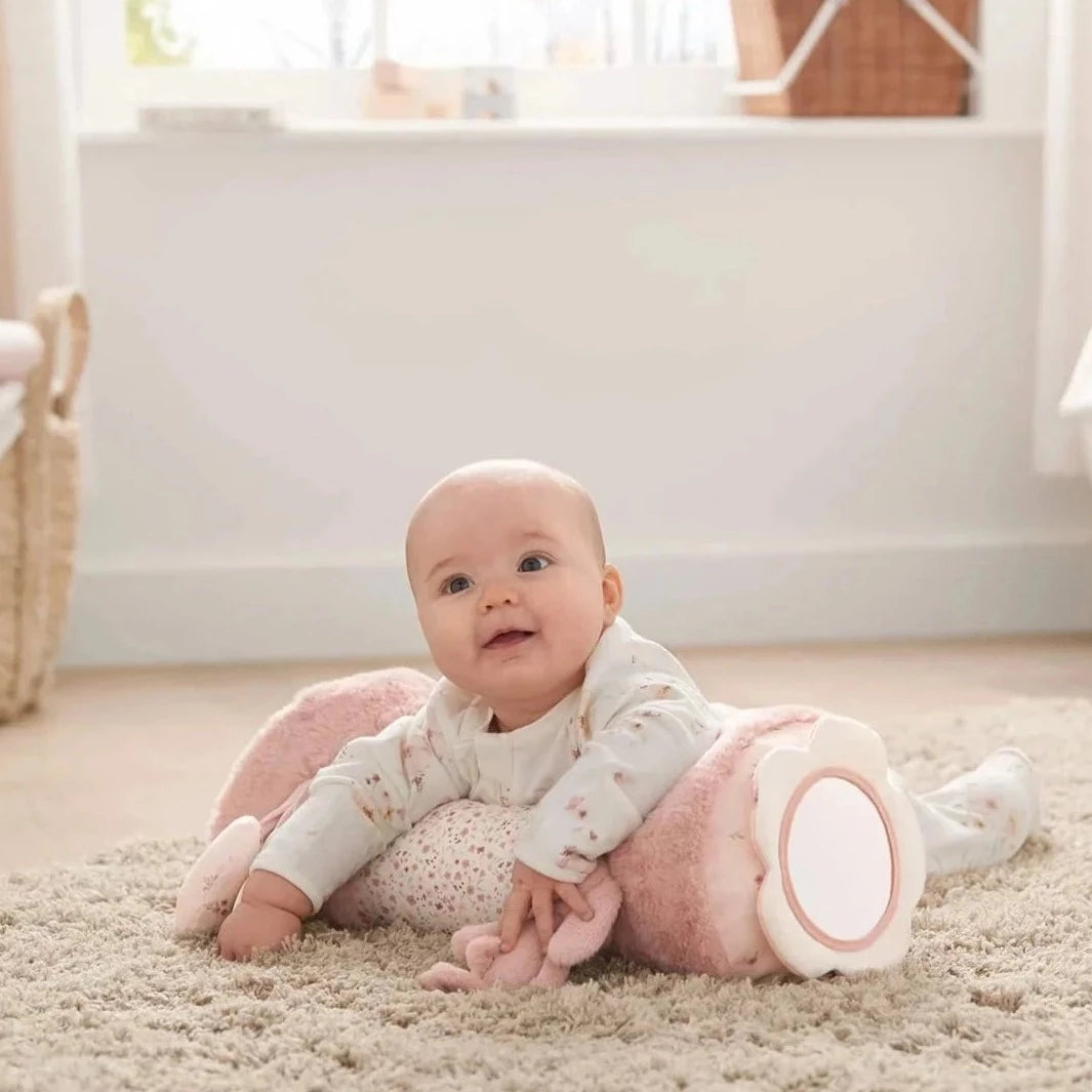 Mamas Papas Welcome to the World Bunny Tummy Time Roll Pink