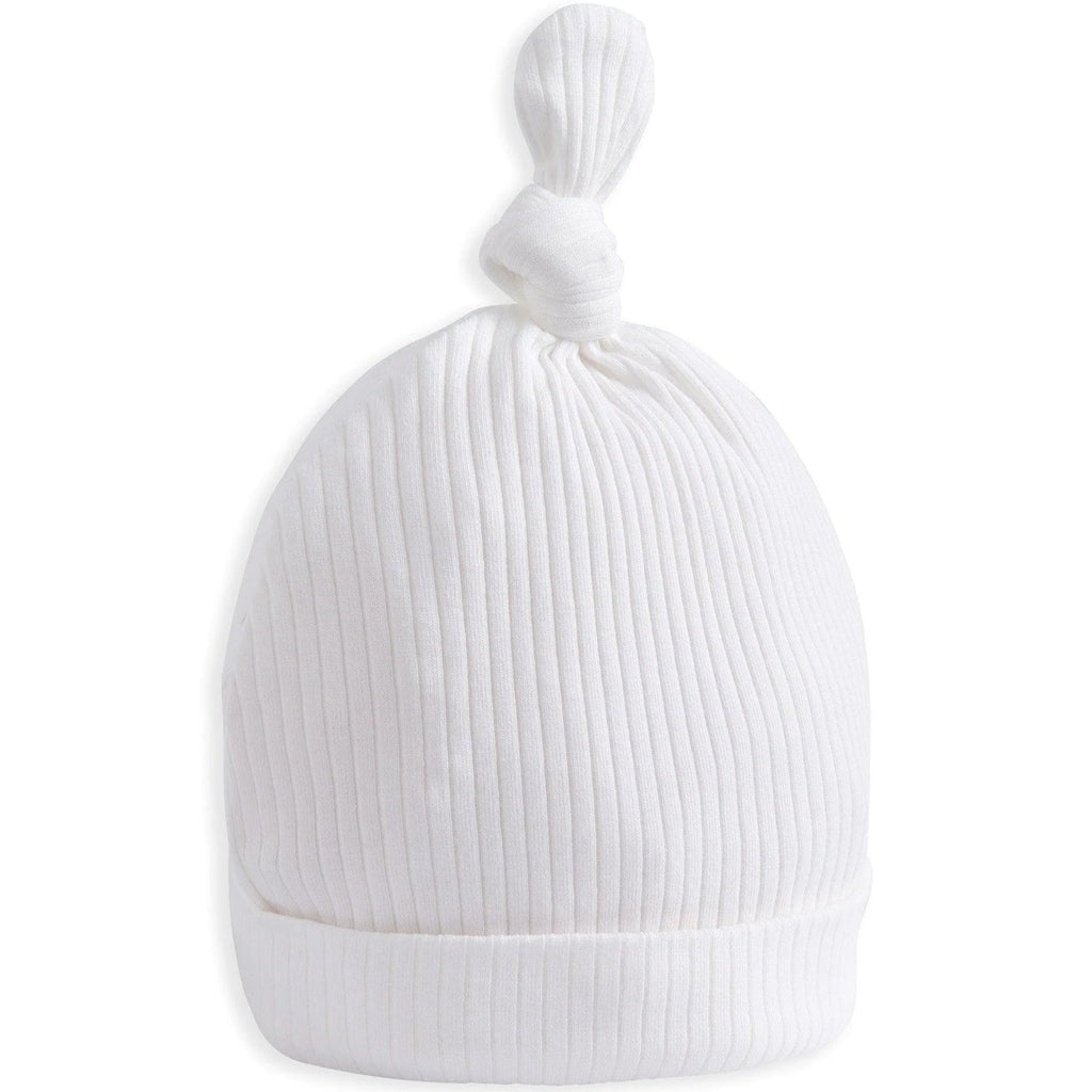 Mamas & Papas Organic Cotton Ribbed Hat - White
