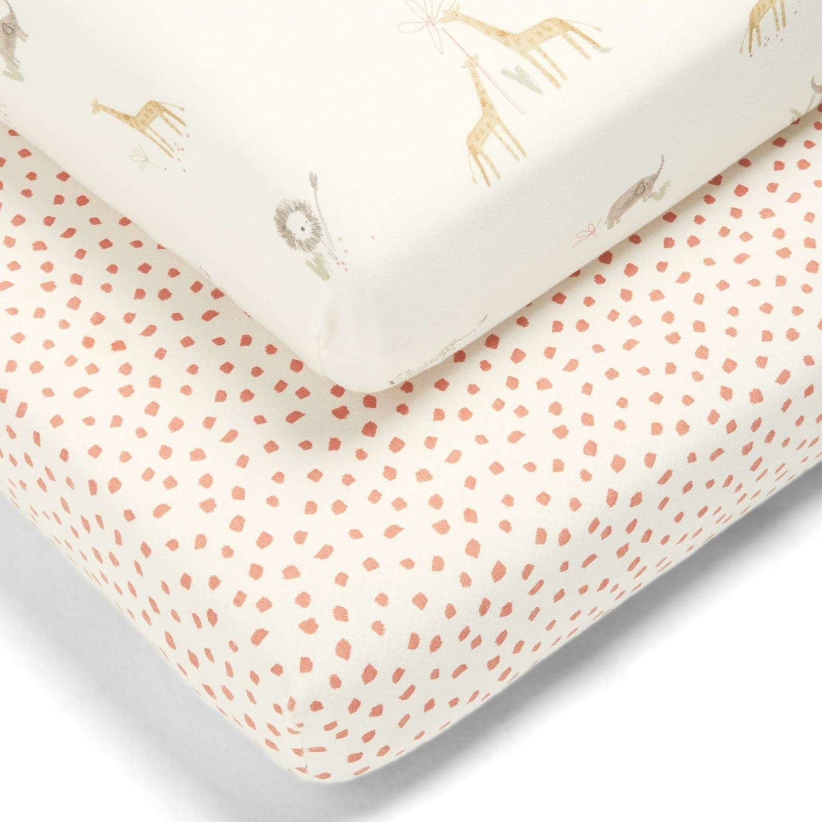 & Jungle Cotbed Fitted Sheet 2 Pack