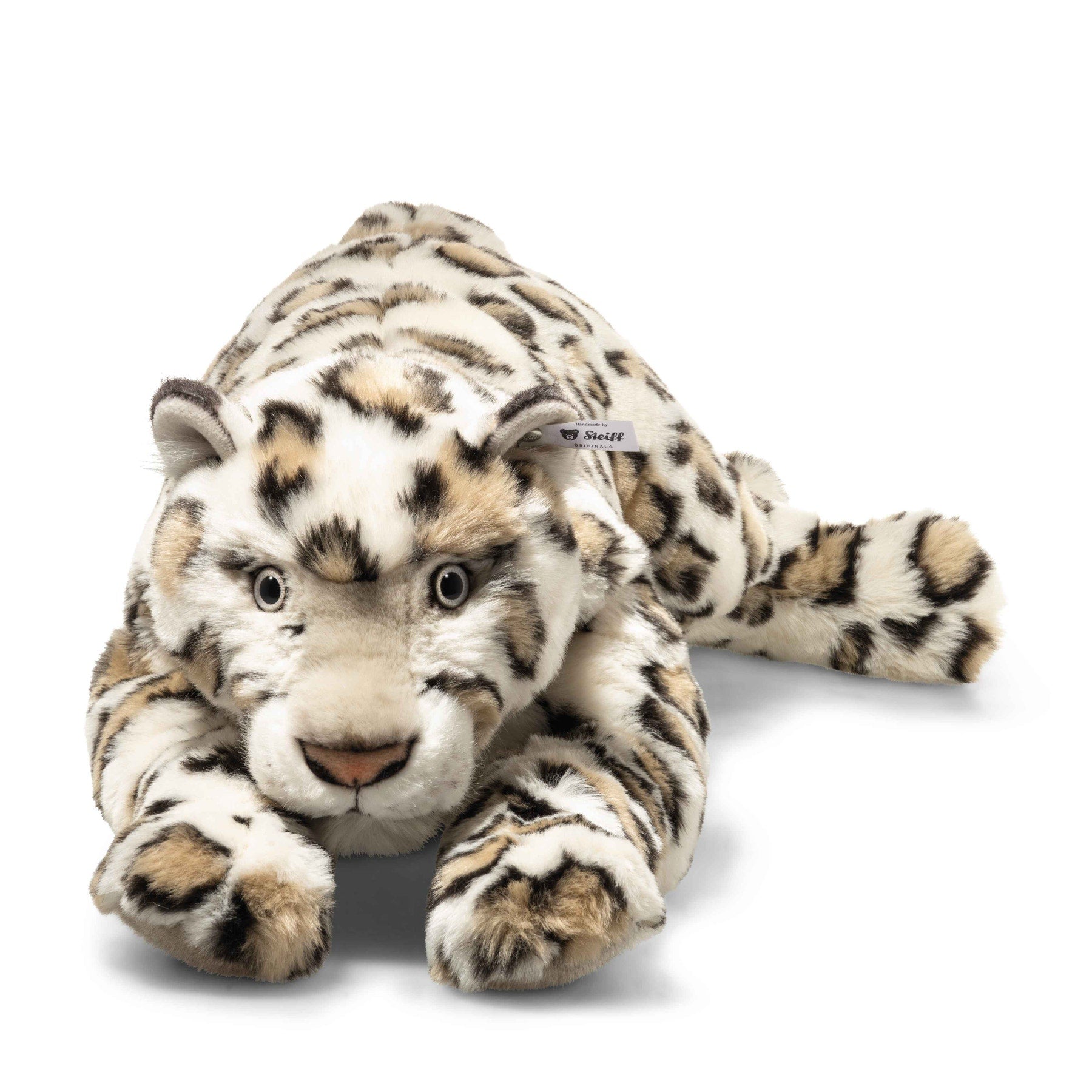 Steiff Parddy Schneeleopard 55 Cm – Naturgetreues Plüschtier Mit Airbrush & Beweglicher Füllung – Waschmaschinenfest – Hochwertiges Kuscheltier