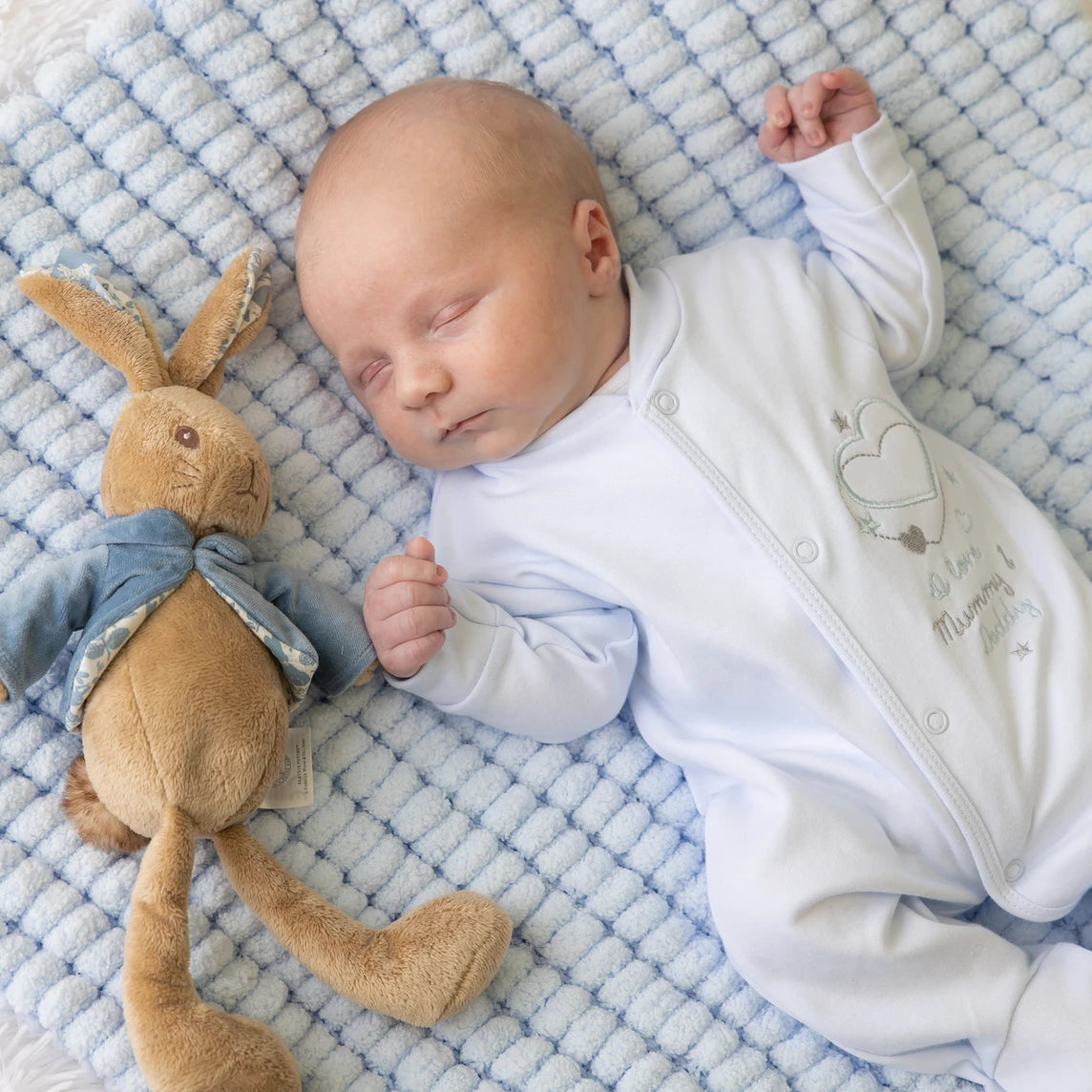 I Love My Mummy & Daddy Cotton Sleepsuit