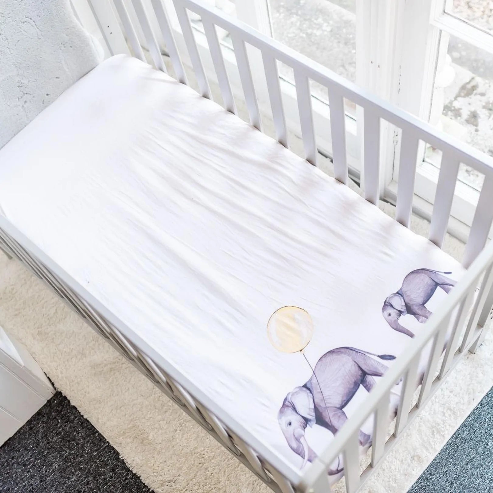 Fitted Cotbed Sheet Elephant Parade