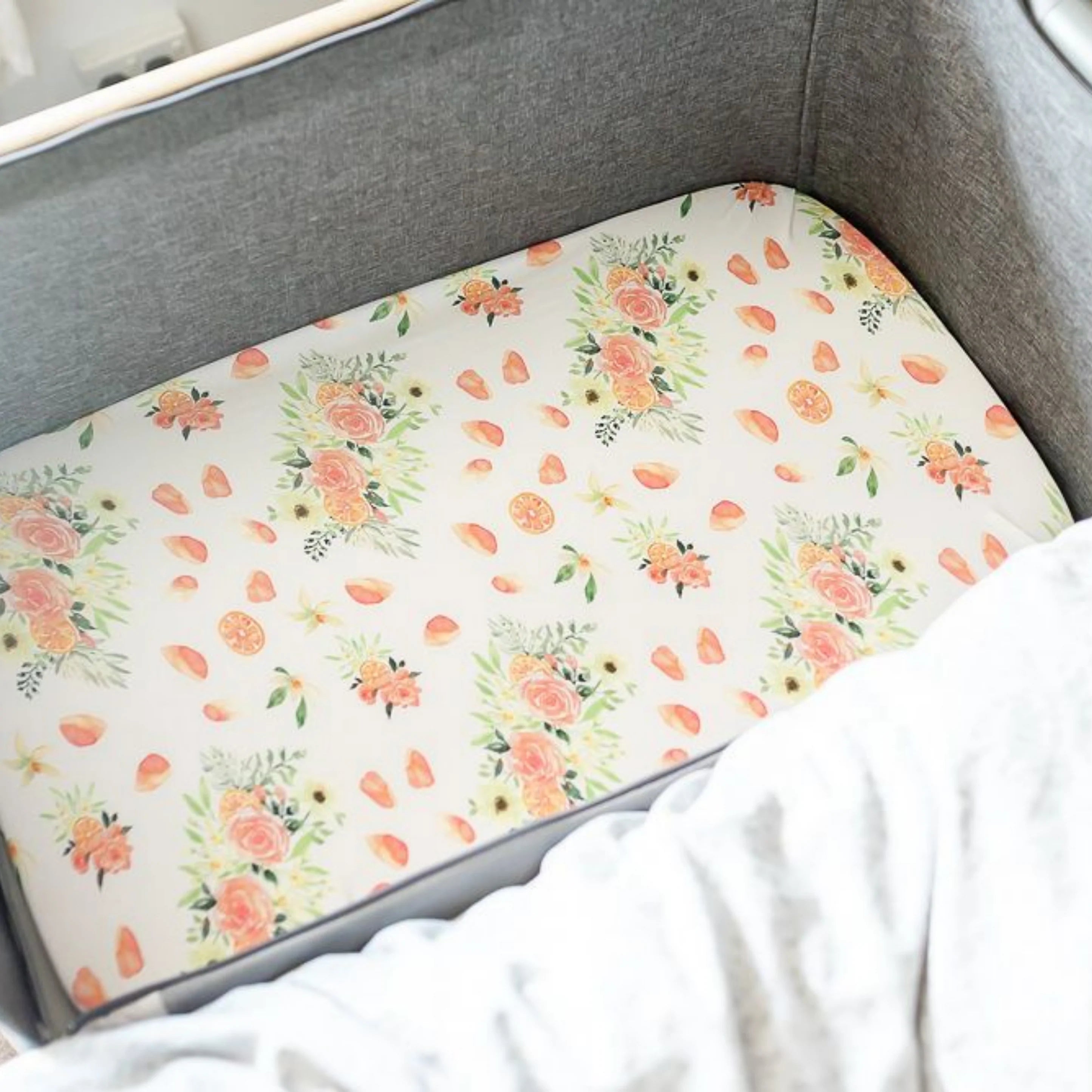 Bloom Bedside Crib Sheet Changing Mat Cover