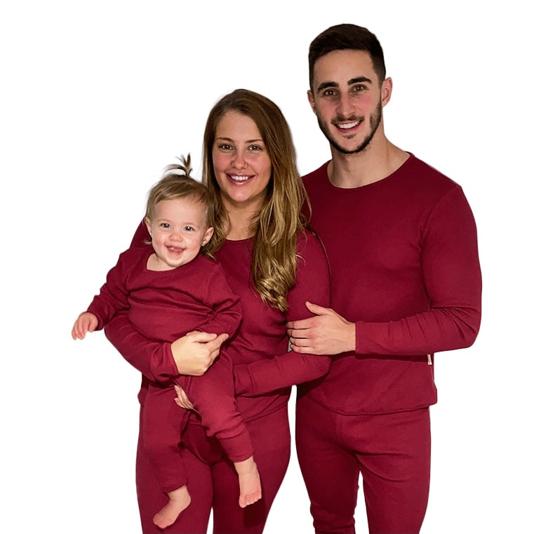 Claret Ribbed Lounge Set