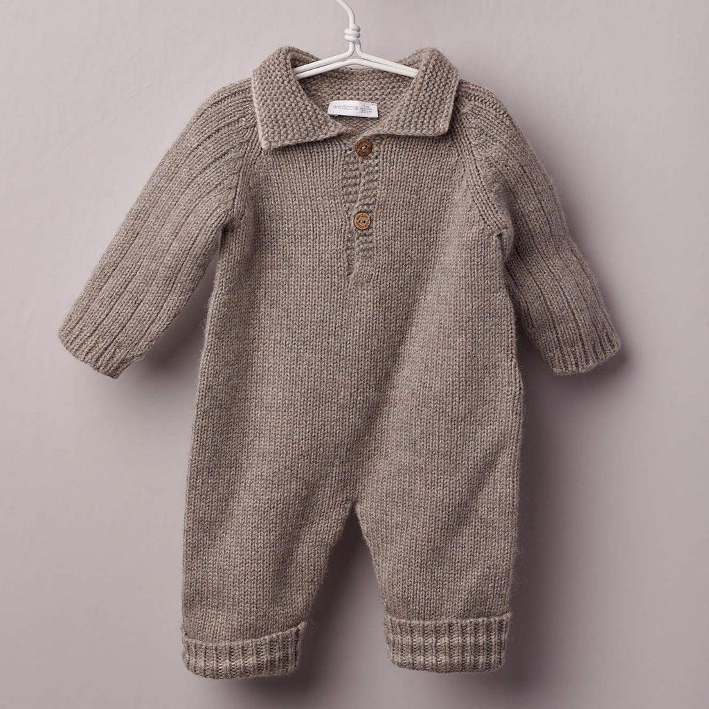 Boys Wool Knit Polo All In One