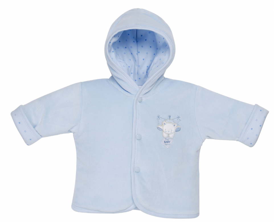 Blue Tiny Bear Velour Jacket